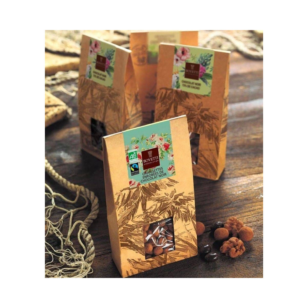 Étui Orangettes au chocolat Noir - Bovetti