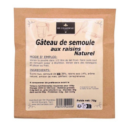 Gâteau Semoule aux Raisins