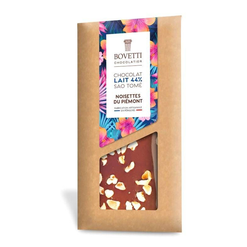Chocolat au Lait et Noisettes 100g - Bovetti