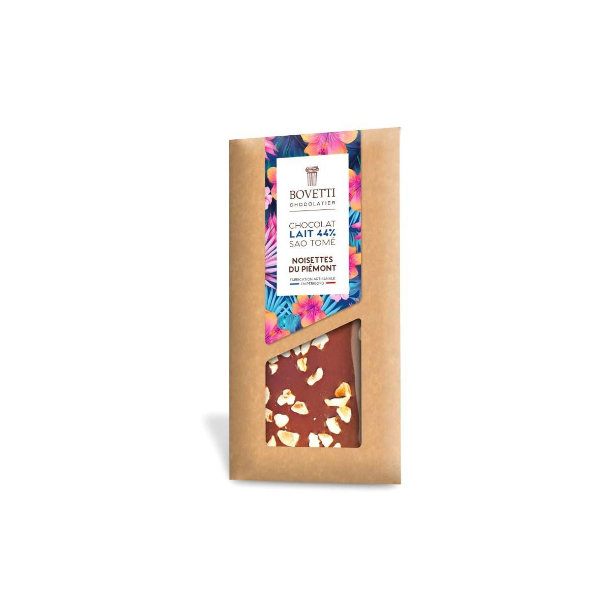 Chocolat au Lait et Noisettes 100g - Bovetti