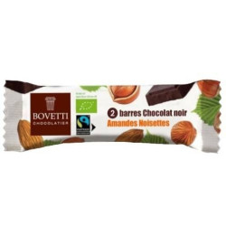 Barres de chocolat Noir, Amandes et Noisettes BIO - Bovetti