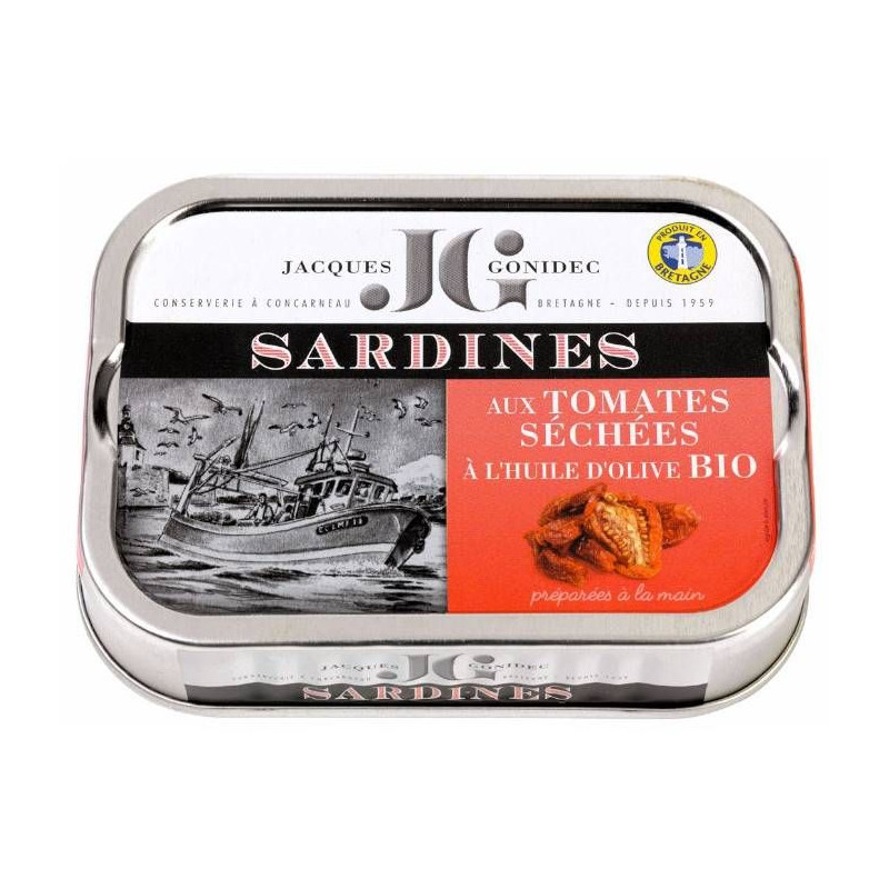 Sardines aux Tomates séchées et huile d'Olive BIO - Gonidec