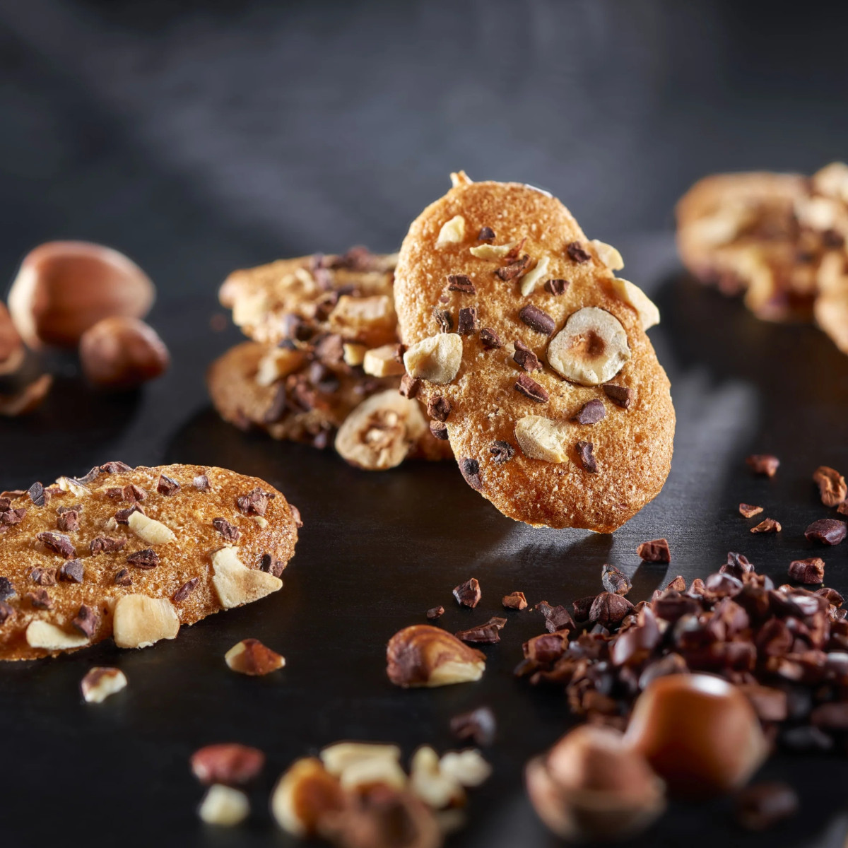 Croquants Noisettes fèves de Cacao