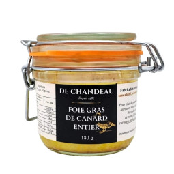 Foie gras de canard entier De Chandeau 180g – Produit artisanal du Sud-Ouest