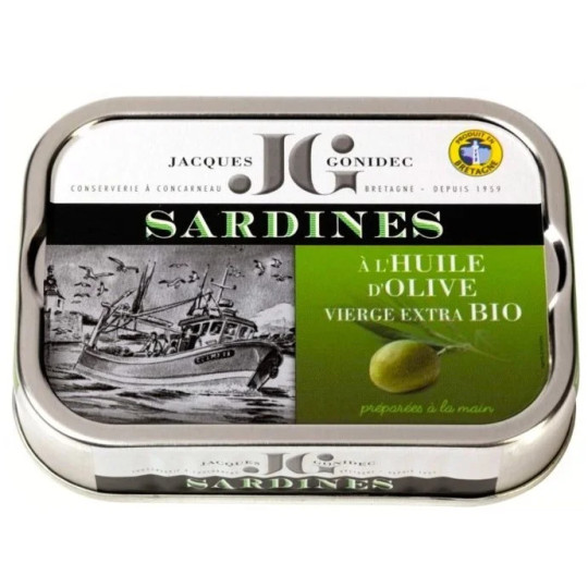 Sardines à l'huile d'Olive extra vierge BIO