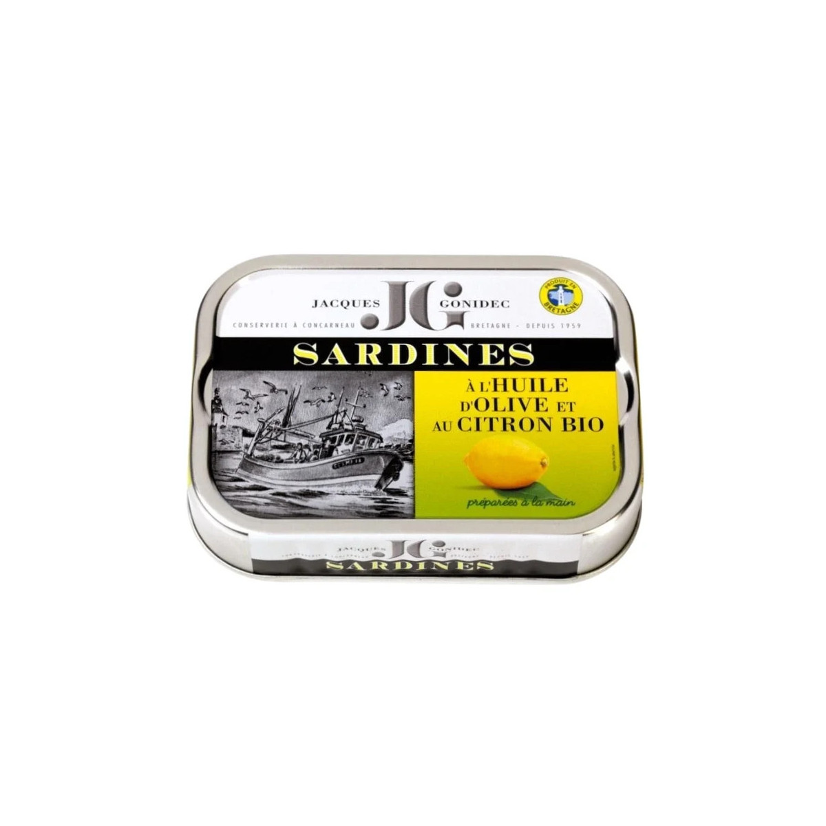 Sardines à l'huile d'Olive et au Citron BIO