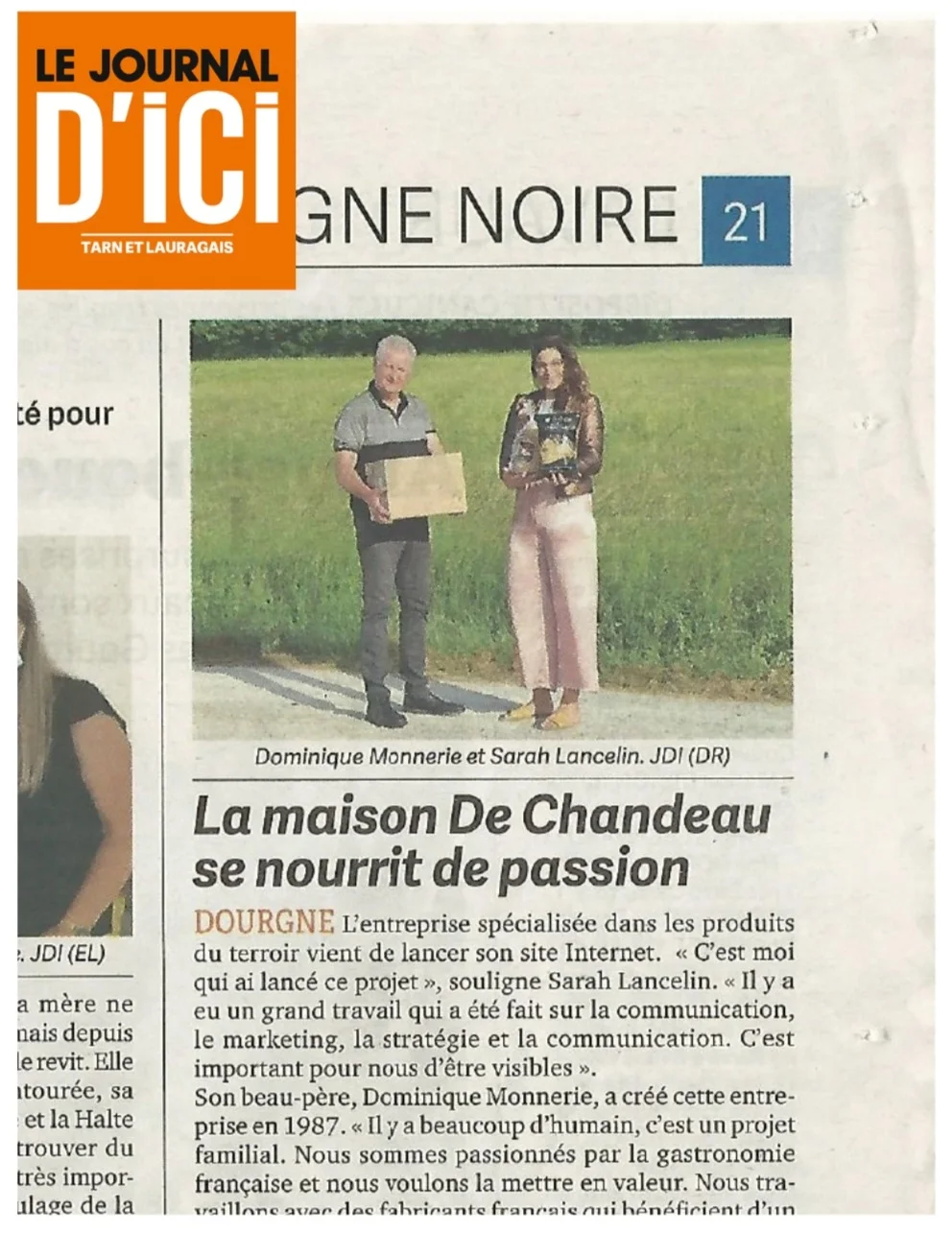 Article le journal d'ici De Chandeau