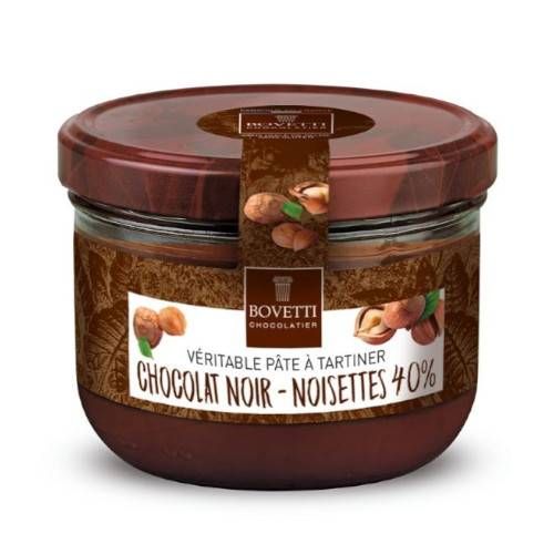 Pâte à tartiner Chocolat Noir 200g – Bovetti