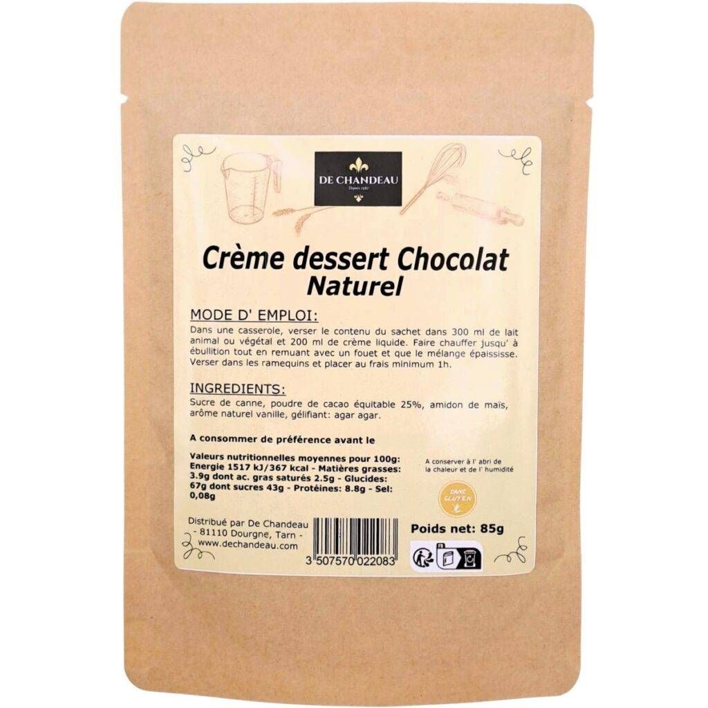 Crème dessert Chocolat sans gluten De Chandeau